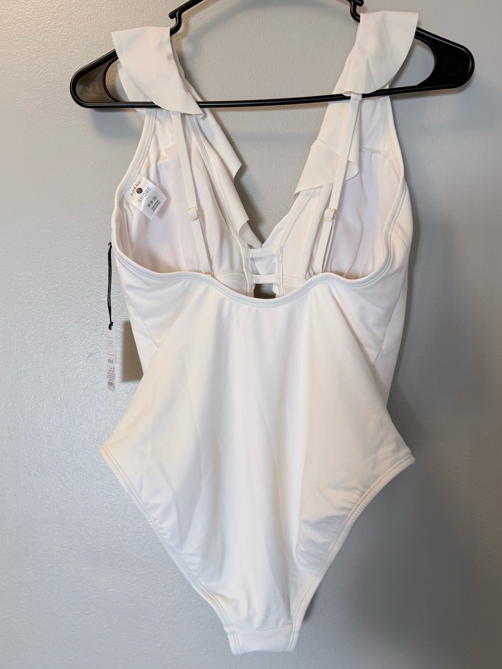 Shade & Shore Ivory Ruffle One-Piece Swimsuit - Picture 2 of 6